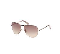 Max Mara Donna MM0134 MILLER-2 32F Occhiali da sole Metallo Oro Marrone Pilot Normale