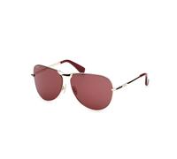 Max Mara Donna MM0134 MILLER-2 32S Occhiali da sole Metallo Oro Bordeaux Pilot Normale