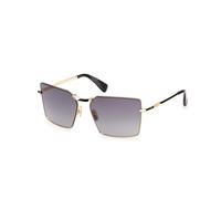 Max Mara Donna MM0135 MILLER-3 30B Occhiali da sole Metallo Oro Fumo Squadrata Normale