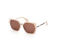 Max Mara Donna MM0136 MILLER-5 25E Occhiali da sole Acetato Avorio Marrone Geometrica Normale