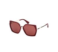 Max Mara Donna MM0136 MILLER-5 69S Occhiali da sole Acetato Bordeaux Bordeaux Geometrica Normale