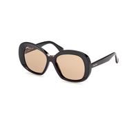 Max Mara Donna MM0087 EDNA 01E Occhiali da sole Acetato Nero Marrone Rotonda Normale