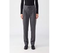 MAX MARA Pantaloni straight in cashmere stretch con coulisse in vita 38 Grigio