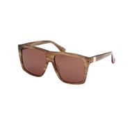 Max Mara Prism Mm0021 Occhiali Da Sole Unisex Marrone Geometrico Marrone 58mm