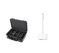 Max MAX430CAM - 430cam ip67 resistenti coperchi a tenuta d'acqua rigidi nominale di plastica resistente fotografia attrezzature di trasporto scomparti imbottiti / scatola di trasporto per imac / toolbox e Apple MD826ZM/A Adattatore da Lightning ad AV digitale