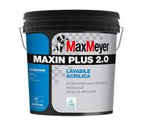 MAX MEYER PITTURA MURALE IDROPITTURA A BASE ACRILICA Maxin Plus 2.0" ECOLOGICA Certificata EcoLAbel PER INTERNI BIANCA LT. 4