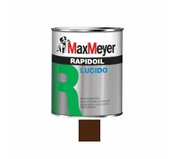 Max Meyer Rapidoil, Smalto Lucido Universale per Ferro e Legno, Resistente agli Agenti Atmosferici, Buon Potere Coprente, Multisupporto, 13-16 mq/l (Marrone Noce RAL 8011, 0,375 Litri)