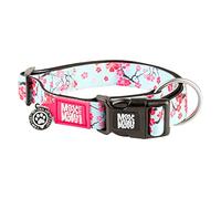 Max & Molly - Collare per cani Smart ID con Gotcha! QR Pet Tag di sicurezza e profilo personalizzato per animali domestici, morbido neoprene imbottito, impermeabile, lavabile in lavatrice, fiori di