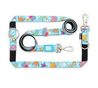 Max & Molly - Guinzaglio multifunzione per cani, 2 m, con 2 moschettoni, blu ocean/L, imbottito, sicuro e flessibile, comfort per il tuo fedele compagno