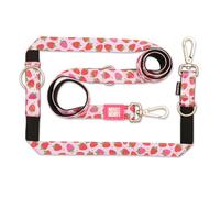 Max & Molly - Guinzaglio multifunzione per cani, 2 m, con 2 moschettoni, Strawberry Dream/M, imbottito, sicuro e flessibile, comfort per il tuo fedele compagno