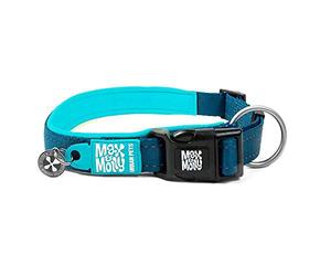 Max & Molly Matrix - Collare identificativo intelligente blu cielo, confortevole, in neoprene inodore, cuciture riflettenti, etichetta identificativa intelligente, programma di protezione per animali
