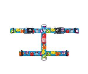 Max & Molly Pettorina per Cani a Forma di H, Ultrabequemes, in Neoprene per Cani di Piccola Taglia, Little Monsters/S, Imbottita, sicura e Ultraleggera, Comfort per Il Tuo Fedele Compagno