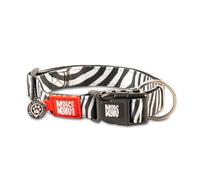 Max & Molly Zebra Classic Smart ID Collar | Comodo | Neoprene inodore | Etichetta ID Intelligente | Programma di Protezione per Animali Domestici persi | Collare per Cani Straordinario, M