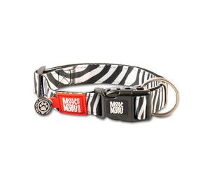 Max & Molly Zebra Classic Smart ID Collar | Comodo | Neoprene inodore | Etichetta ID Intelligente | Programma di Protezione per Animali Domestici persi | Collare per Cani Straordinario, M