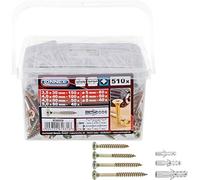 Max-Power B30029 Secchiello Viti e Tasselli, 510 Pezzi