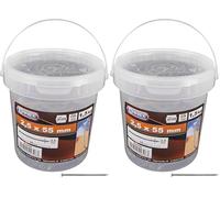 Max-Power B30050 Secchiel.1.5 kg Chiodi Tp 2.5 x 55 mm (Confezione da 2)