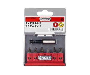 Max-Power COXT973927 Set Inserti a Croce Phillips e Pozidriv 6 Pezzi con Supporto Magnetico