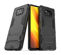 Max Power Digital Cover per Xiaomi Poco X3 NFC/Poco X3 Pro Custodia Antiurto con Supporto per Cellulare Rigida Resistente Protettiva Bumper Rugged Armor Case (Xiaomi Poco X3, Nero)
