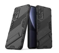 Max Power Digital Custodia per Xiaomi Mi 12 Lite 5G Con Design del Supporto Armatura Resistente Elegante Agli Urti Ibrida Rinforzata Custodia Dura Bumper Case Cover (Xiaomi Mi 12 Lite 5G, Nero)
