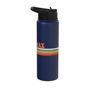 MAX Retro Personalizzato Nome Vintage Stripes Stainless Steel Insulated Water Bottle