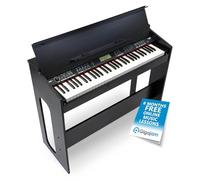 MAX Rhapsody DP61 - Piano digitale con tastiera a 61 tasti sensibili al tocco, mobile con coperchio e supporto per spartiti, 300 suoni e ritmi, 80 canzoni demo, effetti, accordi, USB Midi, sustain