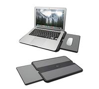 MAX SMART Tappetino portatile per computer portatile, scrivania per laptop con vassoio per mouse retrattile, scudo termico antiscivolo, supporto per computer portatile, stazione di lavoro per casa,