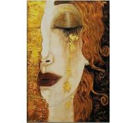 Max Stitch Design Ritratto, pittura a olio Klimt in cotone contato, 100% cotone, 14 punti, 200 x 277 punti, 36 x 50 cm