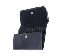 Max-Tonsen Portapenne in pelle con chiusura magnetica, Black lychee pattern | Fodera morbida impermeabile con cuciture in nylon per penne stilografiche, prevenzione collisioni antigraffio
