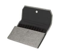 Max-Tonsen Portapenne in pelle con chiusura magnetica, Gray canvas | Fodera morbida impermeabile con cuciture in nylon per penne stilografiche, prevenzione collisioni antigraffio