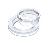 Max-Tonsen Set di Tappi e Tappi per Fori per ombrelli in Silicone di Dimensioni Standard per Cortile Esterno in Vetro, Patio, Tavolo, Cortile, 2 Pollici (Trasparente)