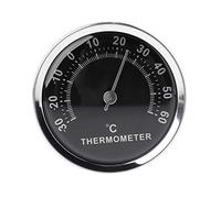 Max-Tonsen Termometro Auto da 58 mm - Mini Termometro Meccanico per Interni ed Esterni, Adesivo Doppia Faccia, Nero