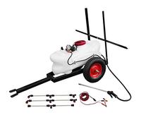 MaxBlast - Polverizzatore per Moto Quad ATV con Rimorchio Carrello con Asta 6 Ugelli e Lancia a Mano Irroratore Spruzzatore per Fertilizzanti - 100 Litri