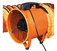 MAXBLAST Ventilatore Estrattore Aria Industriale con Tubo Dotto Aspira Polveri e Fumo o Soffia Aria Pulita Ventola Reversibile - 300mm - Dotto 12m - 110V