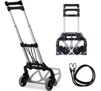 MAXBROTHERS carrello saliscale - manico telescopico 100cm - carrello per bilancia - ampio vassoio antiscivolo - 1 cavo retrattile - portata 165lb - esterno, privato, shopping - 2 ruote in TPR