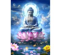 MAXBYE DIY Budda Diamond Painting Kit Completo, Loto Diamond Art Gem Punto Croce Set Pittura Diamante fit Adulti, Parete Casa Decorazione Regalo Di Compleanno 30x40 cm