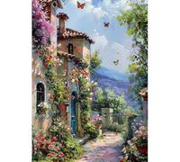 MAXBYE DIY Diamond Painting Kit Completo Paesaggio, La Casa e Fiore Diamond Painting Set, Pittura Diamante 5D Paesaggi, Craft Arts Regalo per Decorazione Della Parete di Casa, 30x40 cm