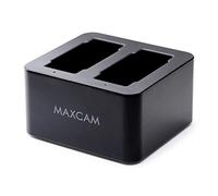 MAXCAM Caricabatteria doppio con cavo USB di tipo C per GoPro HERO12/HERO11/HERO10/HERO9 Nero Enduro Batteria