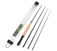 Maxcatch Explorer Graphite Fly Fishing Rod - Set 9 Piedi con IM6 in Carbonio, Guide, Coperchio Cromato, Un Manico in Sughero, Taglia: 3/4/5/6/8WT, Green