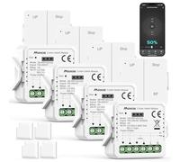 Maxcio Interruttore Tapparelle WIFI con telecomando RF, Relè per Modulo Tapparelle con Funzione Percentuale, Timer, Controllo Voce e Tramite App, Compatibile Con Alexa/Google Home, Smart Life, 4 Packs