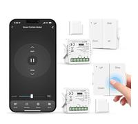 Maxcio Interruttore Tapparelle WIFI con telecomando RF, Relè per Modulo Tapparelle con Funzione Percentuale, Timer, Controllo Voce e Tramite App, Compatibile Con Alexa/Google Home, Smart Life, 2 Packs