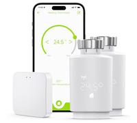 Maxcio Zigbee Valvole Termostatiche WiFi con Gateway Zigbee, Valvola Termostatica Smart Compatibile con Alexa & Google Home, Controllo App Smart Life/Tuya, Programmabile, Risparmio Energetico, 2 Packs