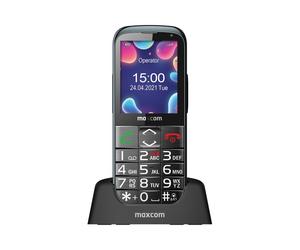 MaxCom Comfort MM724 Telefono cellulare 4G con base di ricarica per la casa e l'ufficio con tasto SOS e supporto per apparecchi acustici