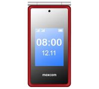 Maxcom MM835L 4G - Telefono cellulare VoLTE con 2 grandi display, pulsante SOS da 3,5" e 2,4", HAC, sbloccato e senza SIM, USB-C, ecologico (rosso)