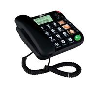Maxcom KXT480 landline telephone black, connects to the home telephone socket
