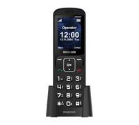 Maxcom MM34D 4G VoLTE - Telefono da scrivania senza fili con pulsanti grandi, per casa e ufficio, con scheda SIM, caricabatterie da scrivania senza linea di terra, spina UK, nero