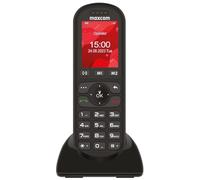 Maxcom MM39D - 4G VoLTE - Pulsante grande - Telefono da scrivania senza fili per casa e ufficio con scheda SIM, caricabatterie da tavolo USB-C, spina UK, nero
