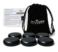 Maxdee Essential Hot Stones Massaggio, 6 pietre calde medie, massaggi a roccia calda, massaggi per spa professionale o casa, scaldamivande
