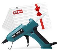 MAXDONE Pistola Colla a Caldo 60W - Pistola a caldo con 50 Stick di Colla a Caldo per Arte DIY a Scuola Riscaldamento Rapido per Hobby, Artigianato, Industriali e Decorazioni