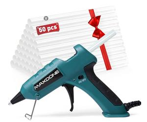 MAXDONE Pistola Colla a Caldo 60W - Pistola a caldo con 50 Stick di Colla a Caldo per Arte DIY a Scuola Riscaldamento Rapido per Hobby, Artigianato, Industriali e Decorazioni
