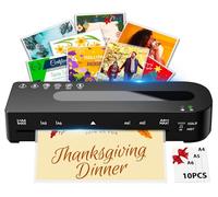 MAXDONE Plastificatrice A4 a Caldo/Freddo - 10 Fogli Plastificatrice A4 80-125 Mic, Pronta in 90s Sistema Doppio Rullo Anti-Inceppamento, per Scuola, Ufficio e Casa (Nero)